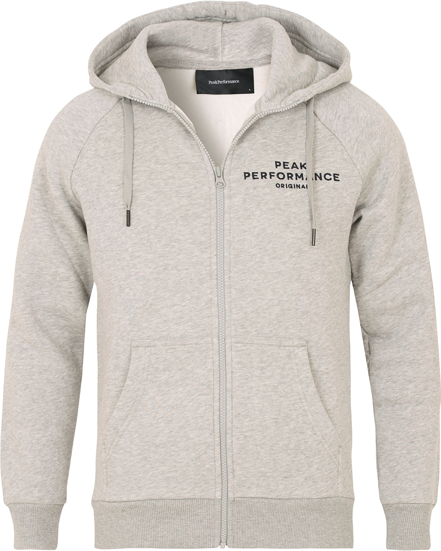 Herren | Pullover | Peak Performance | Original Full Zip Hoodie Grey