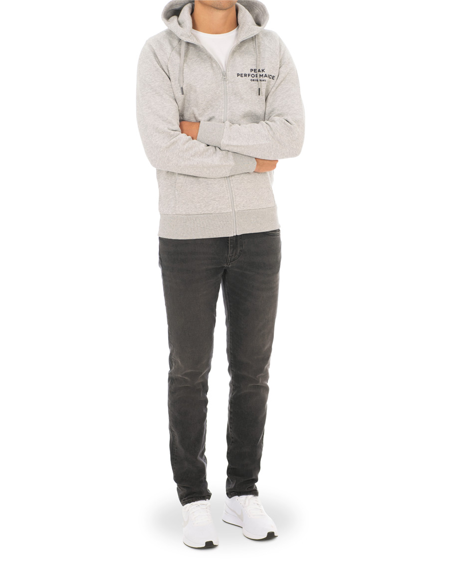 Herren | Pullover | Peak Performance | Original Full Zip Hoodie Grey