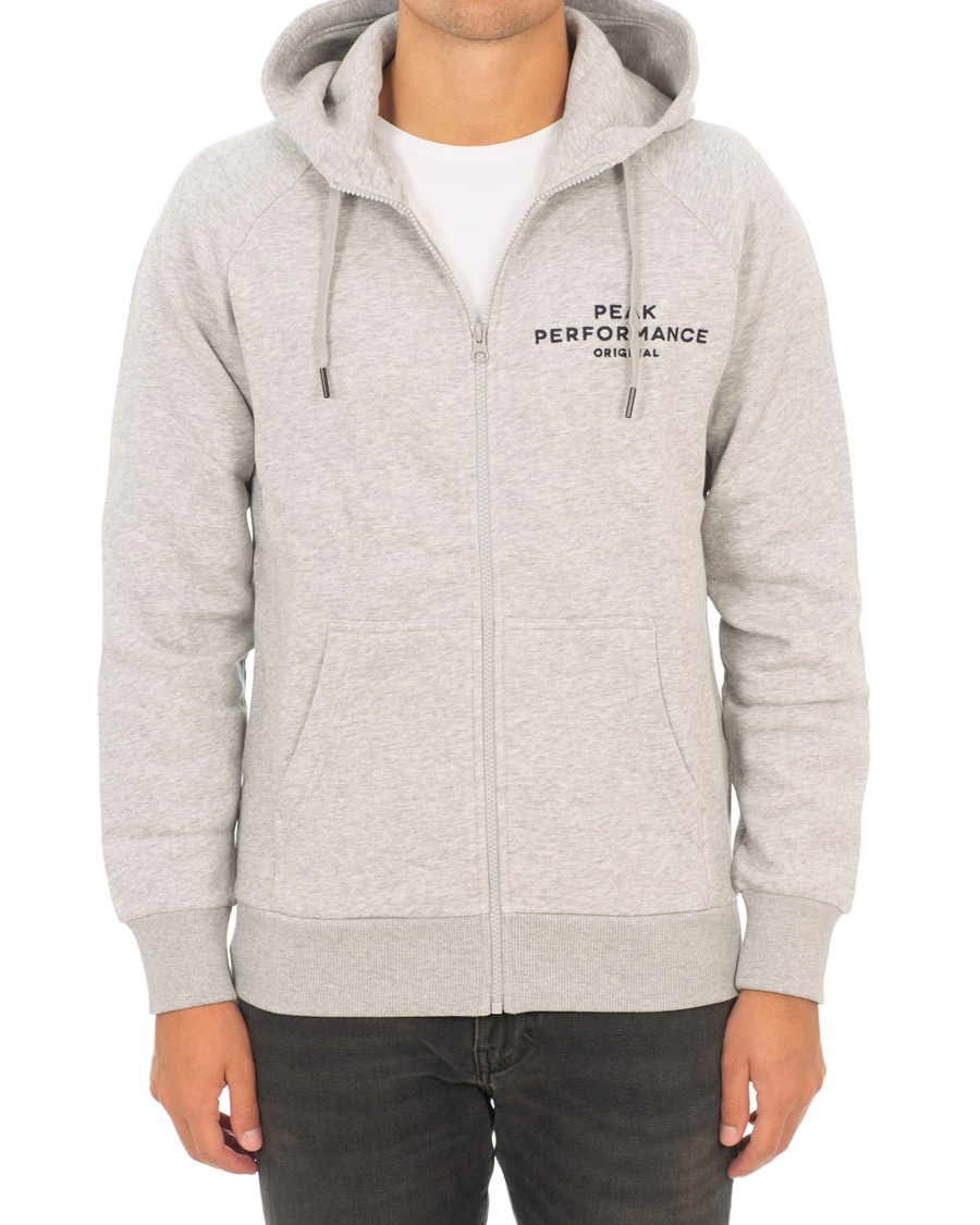 Herren | Pullover | Peak Performance | Original Full Zip Hoodie Grey