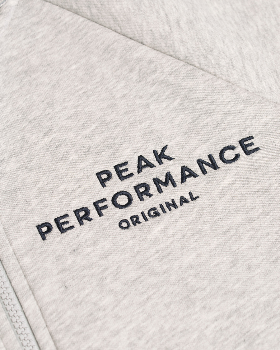 Herren | Pullover | Peak Performance | Original Full Zip Hoodie Grey