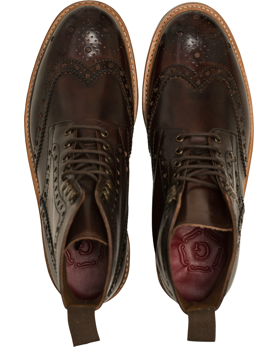 Herren | Grenson Fred Brogue Boot Commando Sole Brown Calf | Grenson | Fred Brogue Boot Commando Sole Brown Calf