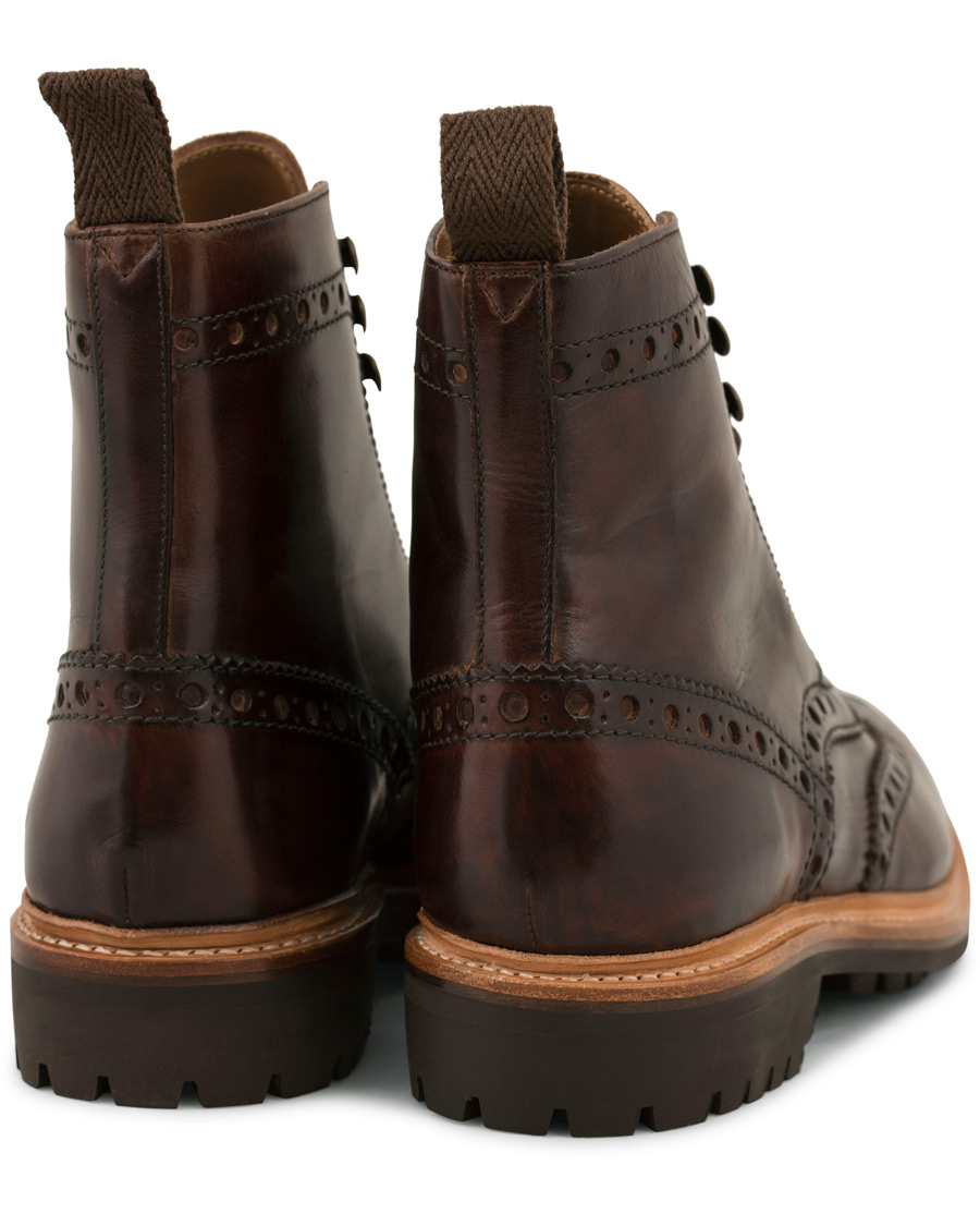 Herren | Grenson Fred Brogue Boot Commando Sole Brown Calf | Grenson | Fred Brogue Boot Commando Sole Brown Calf