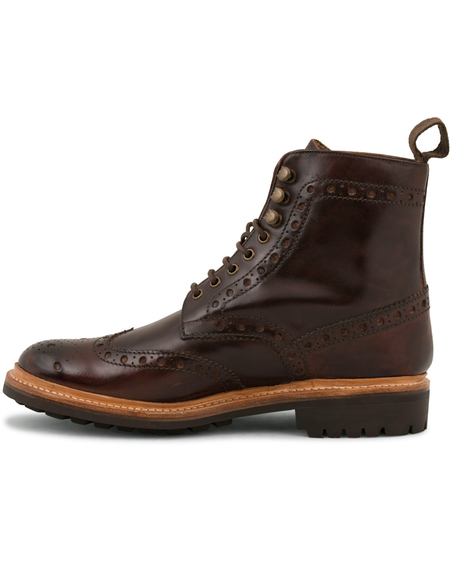 Herren | Grenson Fred Brogue Boot Commando Sole Brown Calf | Grenson | Fred Brogue Boot Commando Sole Brown Calf