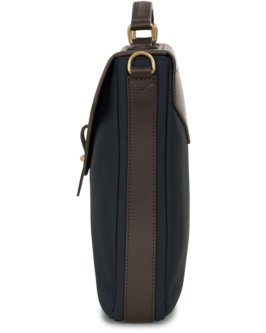 Herren | Mismo M/S Bureau Nylon Briefcase Navy/Dark Brown | Mismo | M/S Bureau Nylon Briefcase Navy/Dark Brown