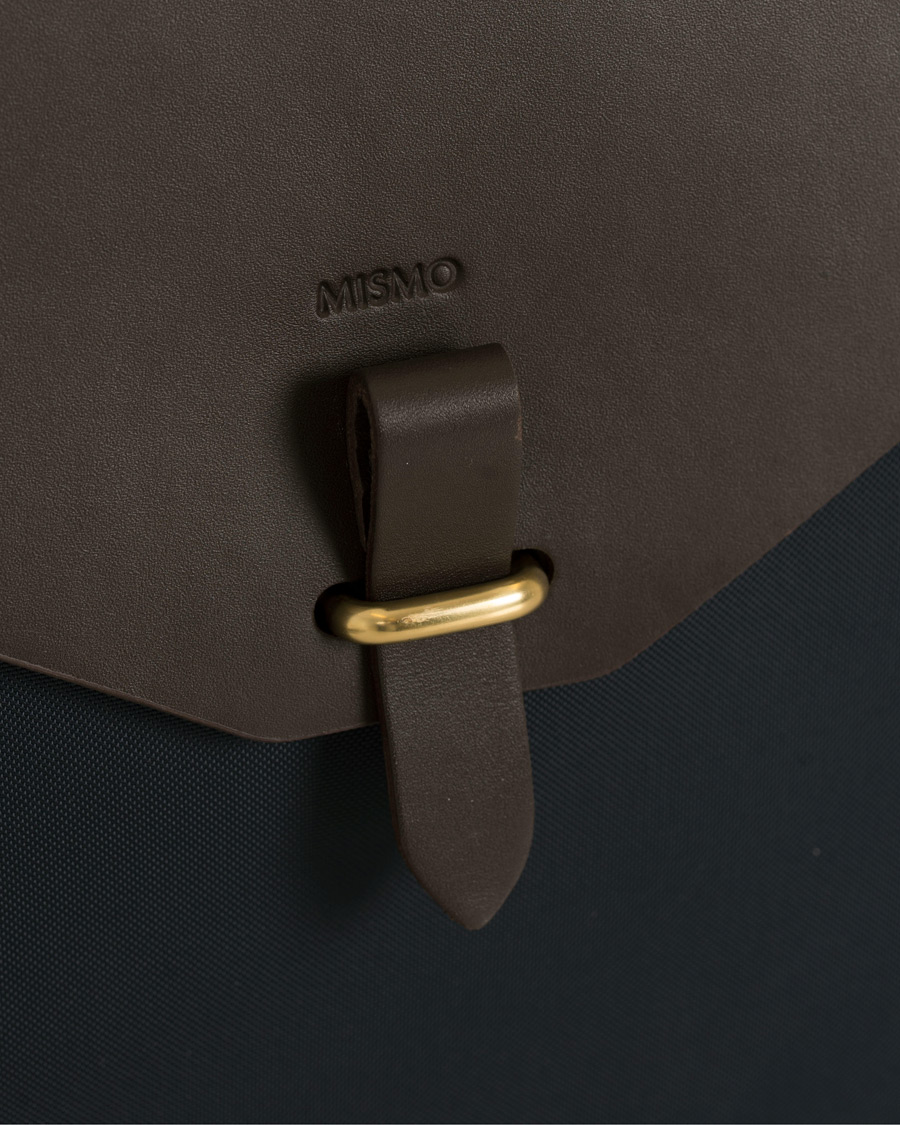 Herren | Mismo M/S Bureau Nylon Briefcase Navy/Dark Brown | Mismo | M/S Bureau Nylon Briefcase Navy/Dark Brown