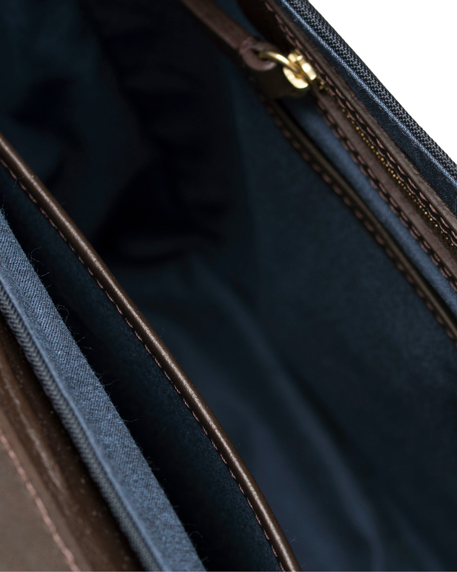 Herren | Mismo M/S Bureau Nylon Briefcase Navy/Dark Brown | Mismo | M/S Bureau Nylon Briefcase Navy/Dark Brown