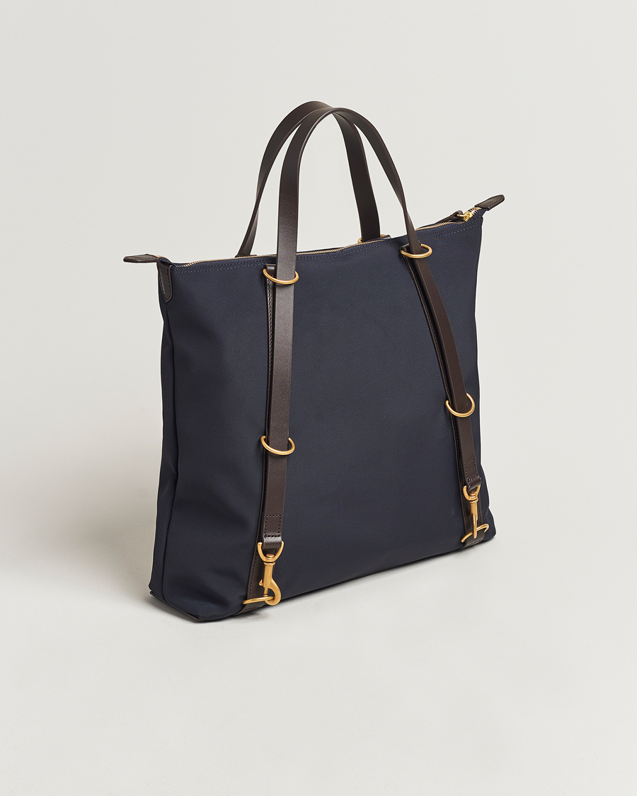 Herren | Mismo M/S Nylon Day Pack Navy/Dark Brown | Mismo | M/S Nylon Day Pack Navy/Dark Brown