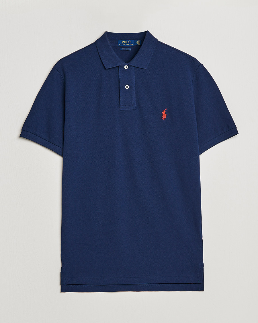 Herren | Poloshirts | Polo Ralph Lauren | Custom Slim Fit Polo Newport Navy