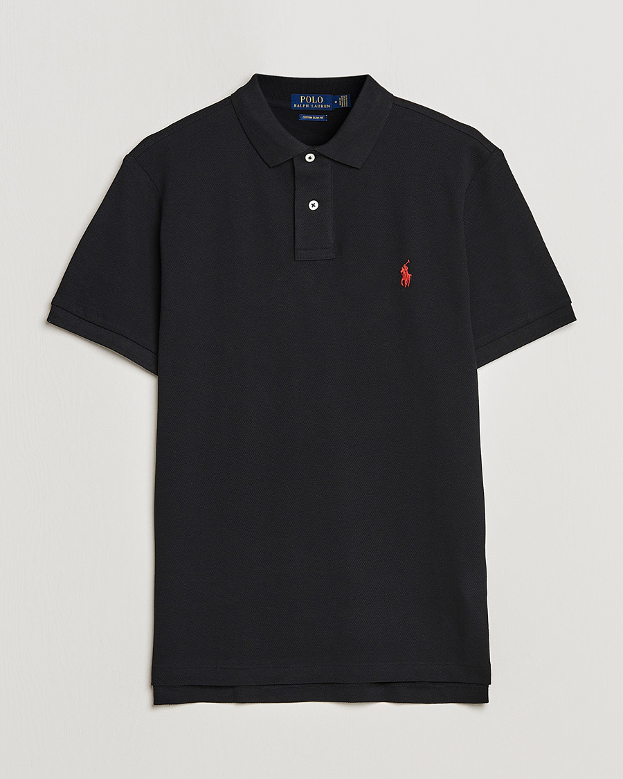 Herren | Poloshirt | Polo Ralph Lauren | Custom Slim Fit Polo Black