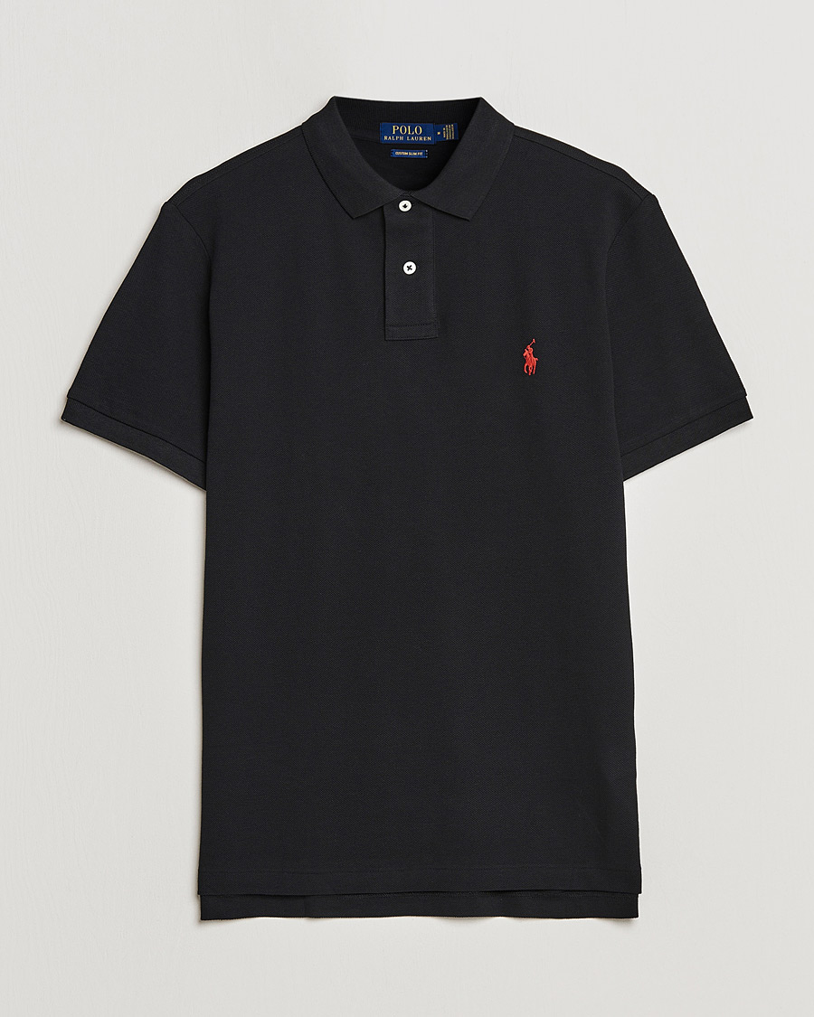 Herren | Poloshirts | Polo Ralph Lauren | Custom Slim Fit Polo Black