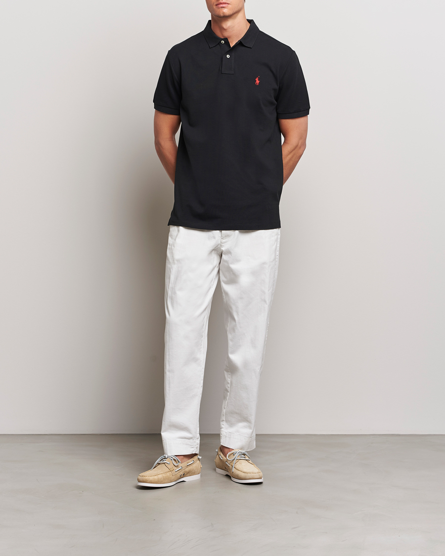 Herren | Poloshirts | Polo Ralph Lauren | Custom Slim Fit Polo Black