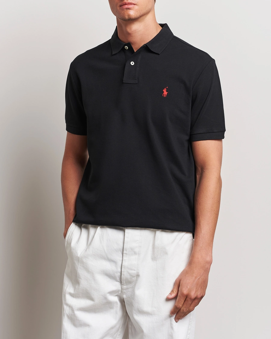 Herren | Poloshirts | Polo Ralph Lauren | Custom Slim Fit Polo Black