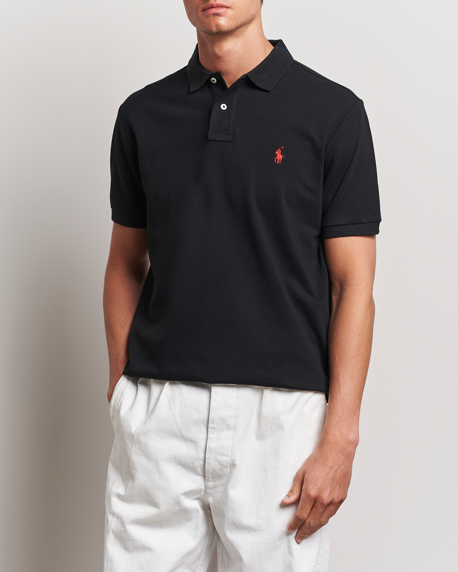 Herren | Poloshirts | Polo Ralph Lauren | Custom Slim Fit Polo Black