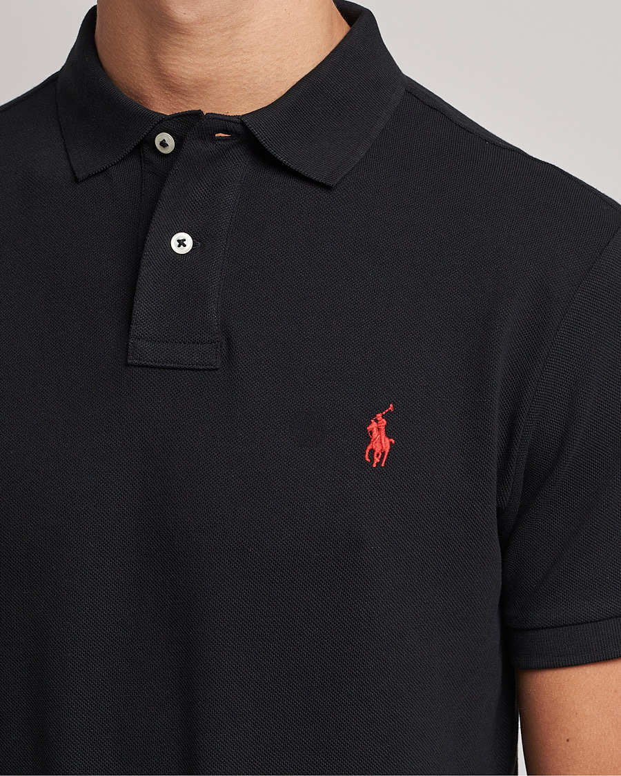 Herren | Poloshirt | Polo Ralph Lauren | Custom Slim Fit Polo Black