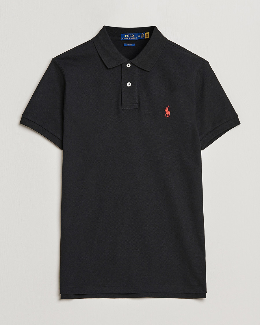 Herren | Poloshirt | Polo Ralph Lauren | Slim Fit Polo Polo Black