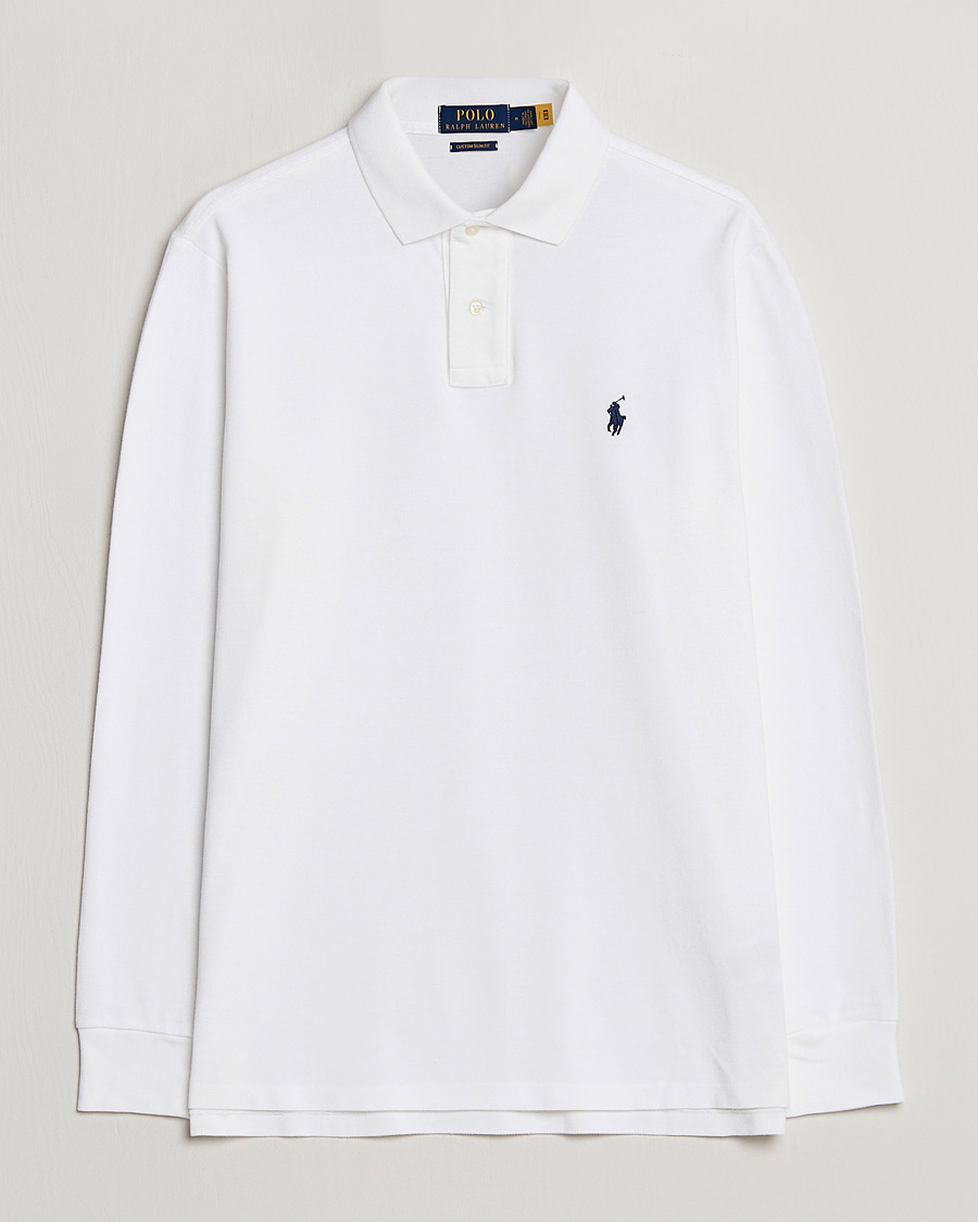 Herren |  | Polo Ralph Lauren | Custom Slim Fit Long Sleeve Polo White