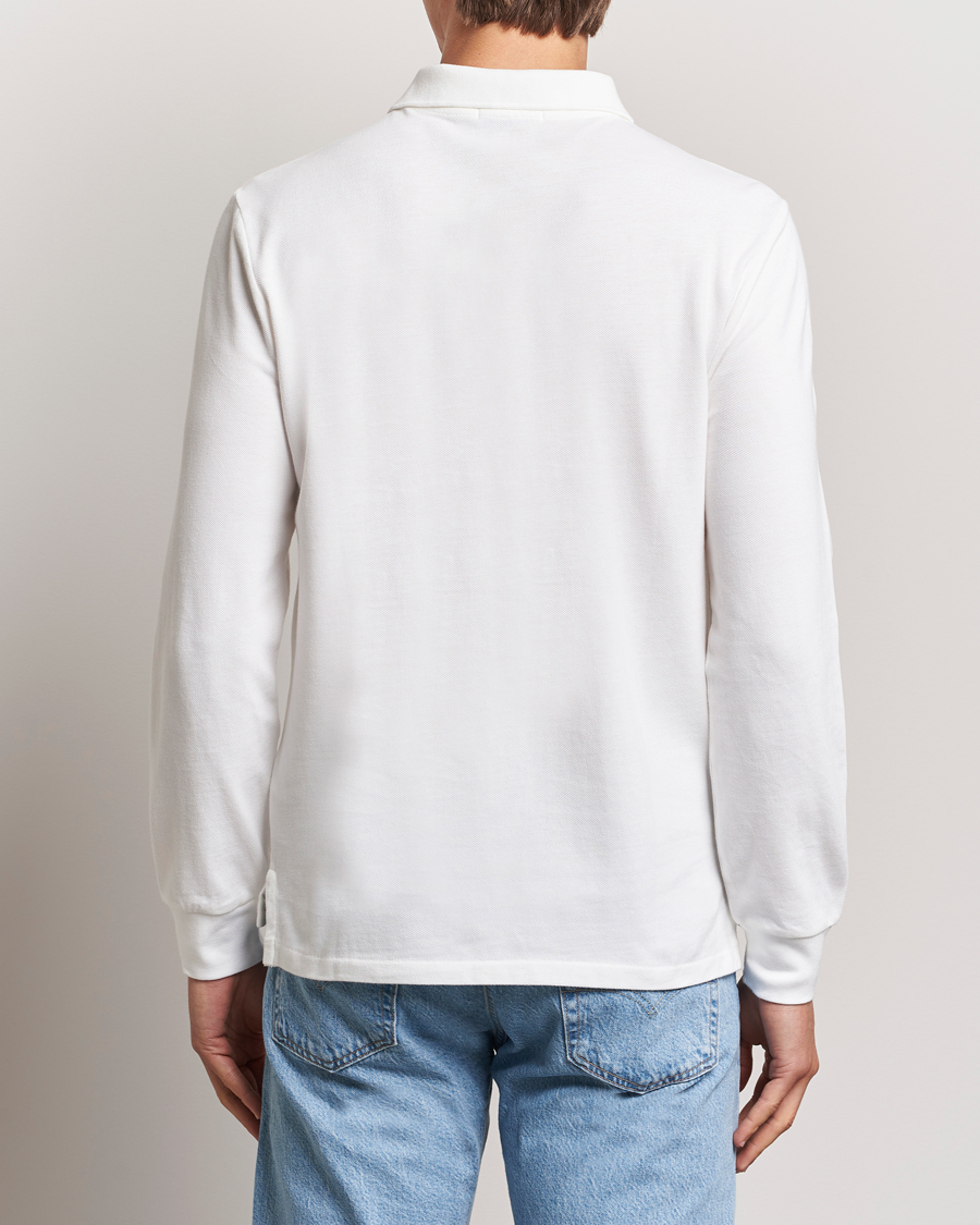Herren | Poloshirts | Polo Ralph Lauren | Custom Slim Fit Long Sleeve Polo White