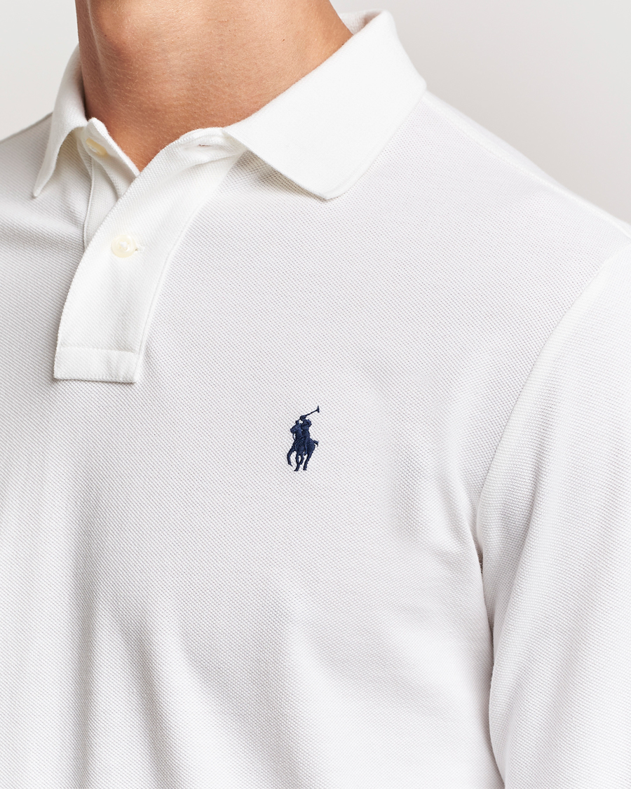 Herren | Poloshirts | Polo Ralph Lauren | Custom Slim Fit Long Sleeve Polo White