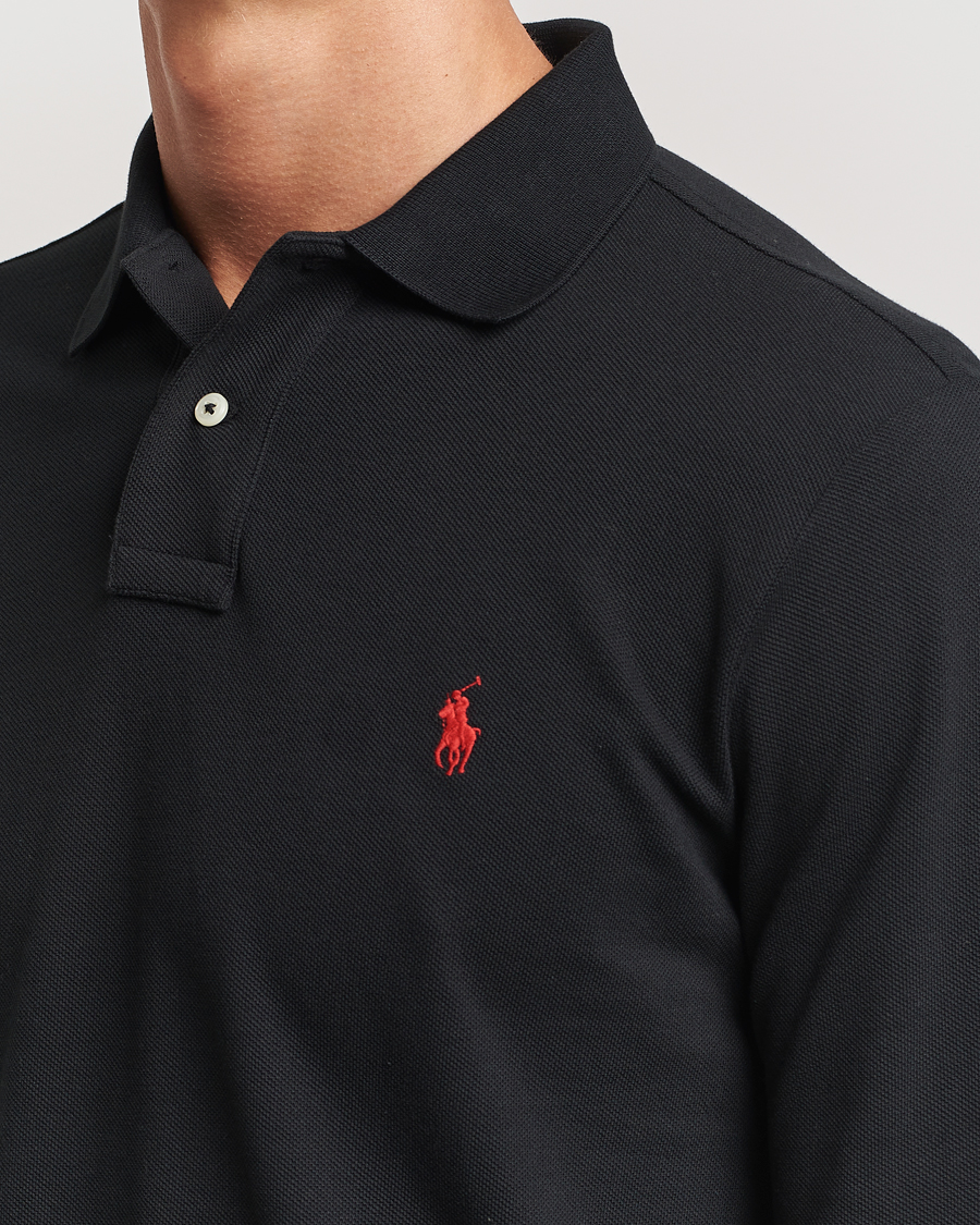 Herren | Poloshirts | Polo Ralph Lauren | Custom Slim Fit Long Sleeve Polo Polo Black