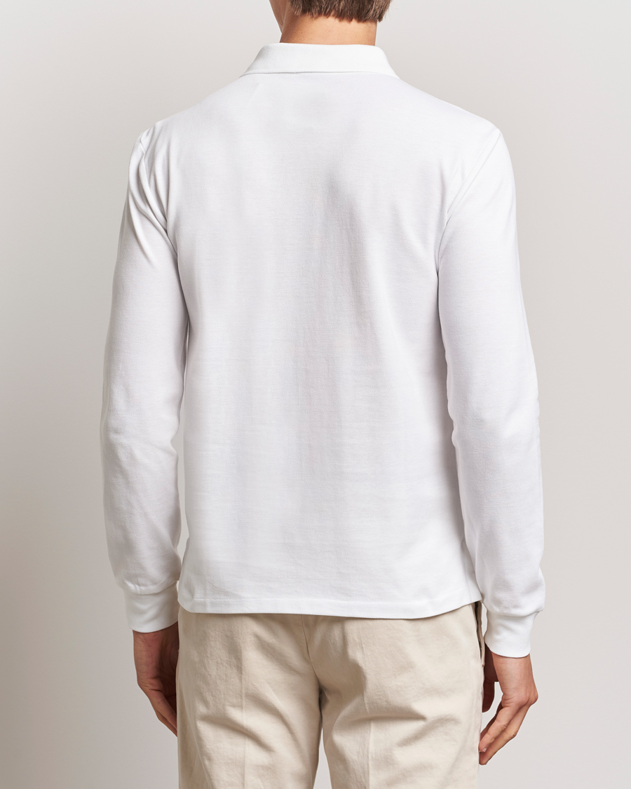 Herren | Poloshirts | Polo Ralph Lauren | Slim Fit Long Sleeve Polo White