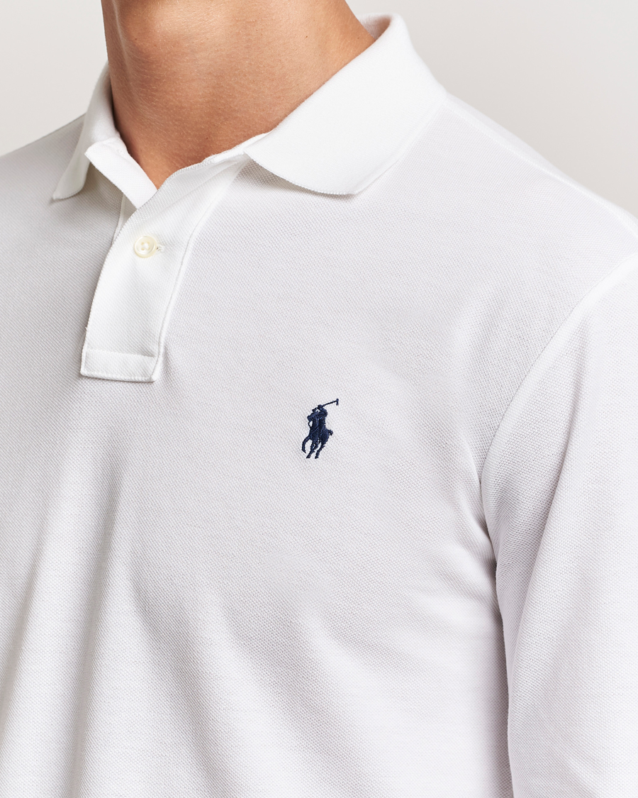 Herren | Poloshirts | Polo Ralph Lauren | Slim Fit Long Sleeve Polo White