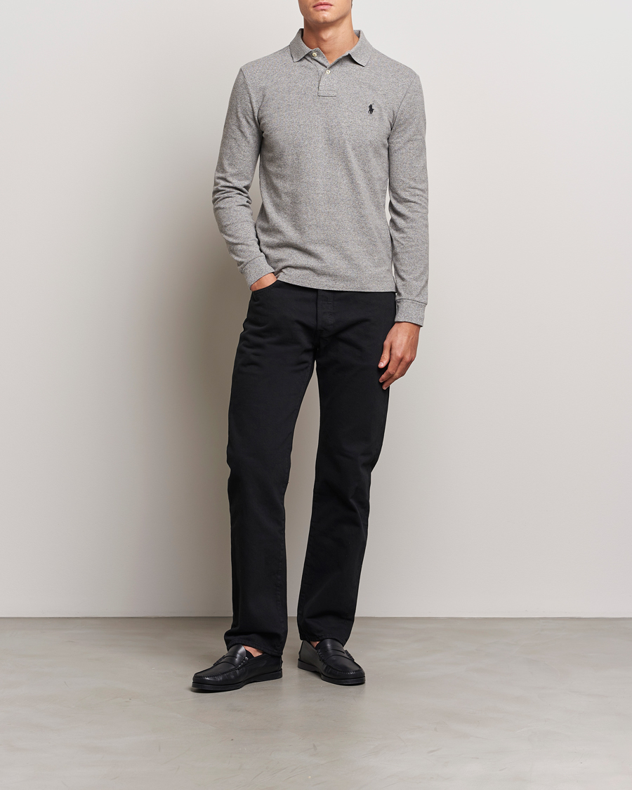 Herren | Poloshirts | Polo Ralph Lauren | Slim Fit Long Sleeve Polo Canterbury Heather