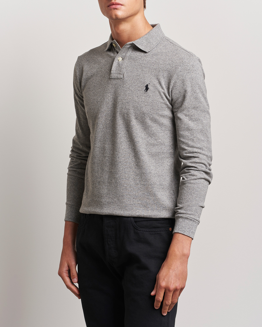 Herren | Poloshirts | Polo Ralph Lauren | Slim Fit Long Sleeve Polo Canterbury Heather