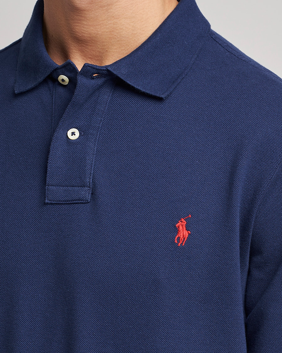 Herren | Poloshirt | Polo Ralph Lauren | Slim Fit Long Sleeve Polo Newport Navy