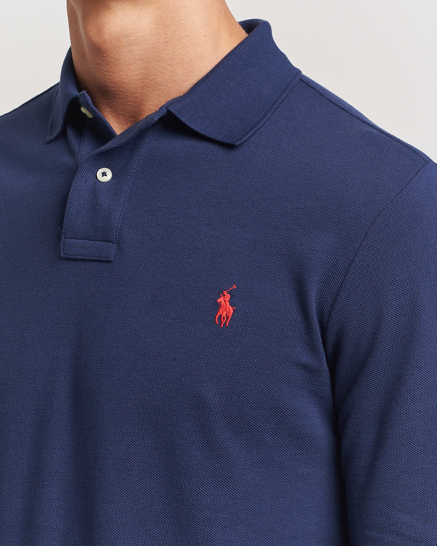 Herren | Poloshirts | Polo Ralph Lauren | Slim Fit Long Sleeve Polo Newport Navy