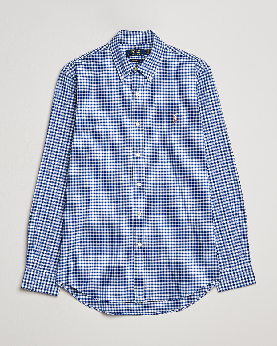 Herren | Oxfordhemden | Polo Ralph Lauren | Custom Fit Oxford Gingham Shirt Blue/White