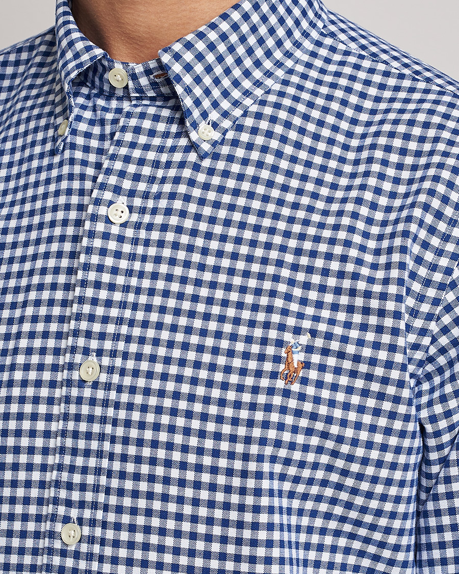 Herren | Hemden | Polo Ralph Lauren | Custom Fit Oxford Gingham Shirt Blue/White