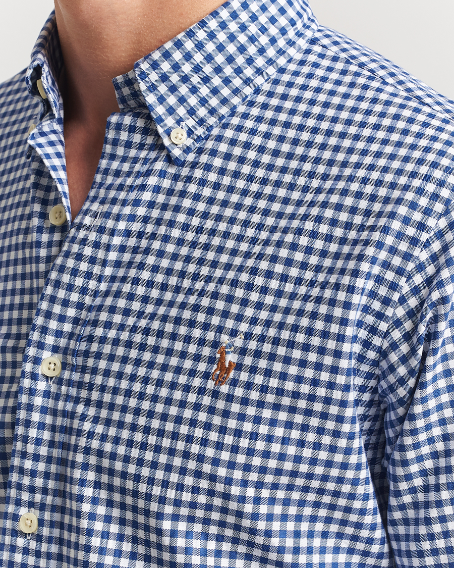 Herren | Hemden | Polo Ralph Lauren | Custom Fit Oxford Gingham Shirt Blue/White