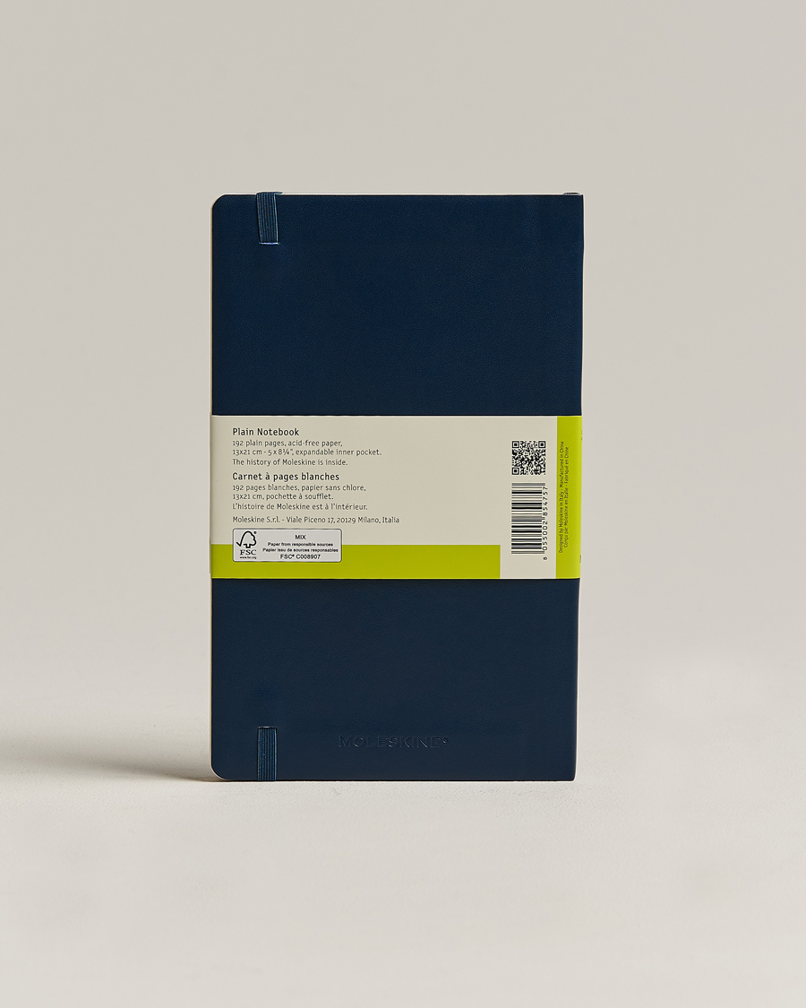 Herren | Lifestyle | Moleskine | Plain Soft Notebook Large Sapphire Blue