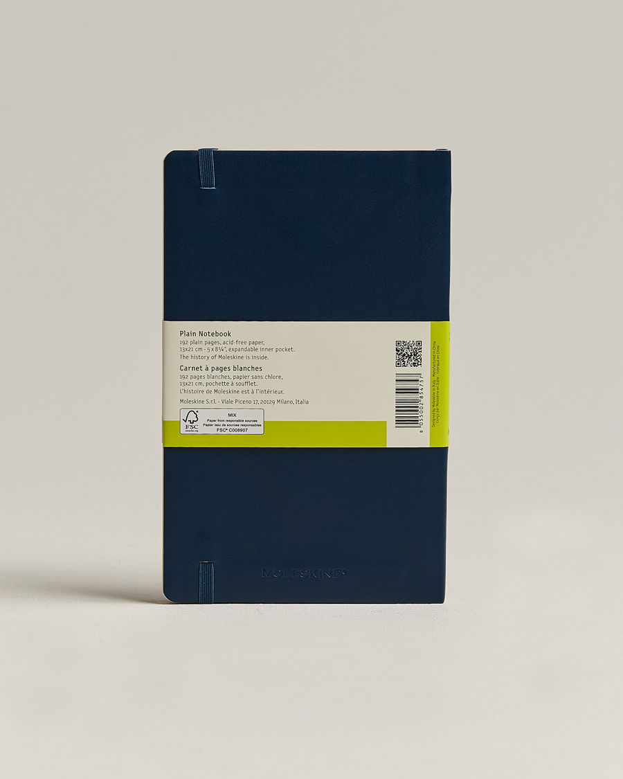 Herren | Notizbücher | Moleskine | Plain Soft Notebook Large Sapphire Blue