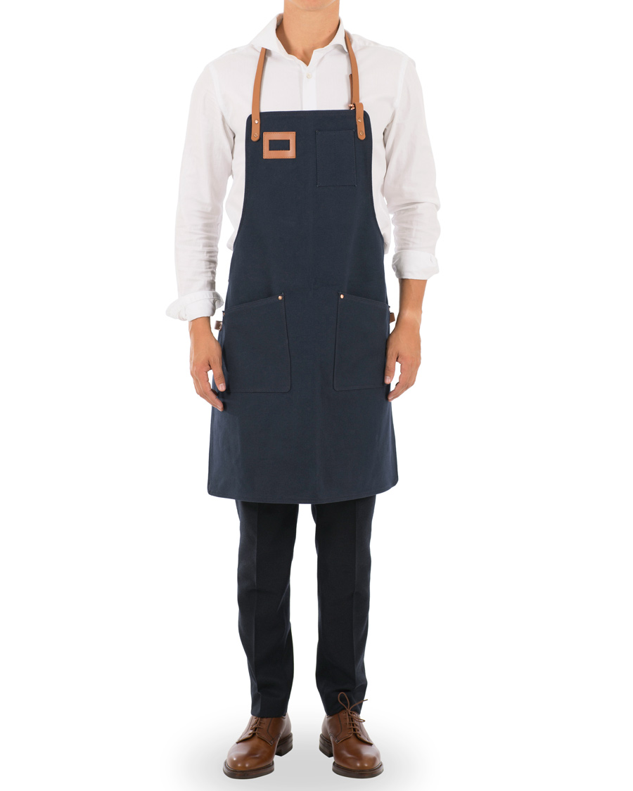 Herren | Sandqvist Ekstedt Cotton Apron Blue | Sandqvist | Ekstedt Cotton Apron Blue