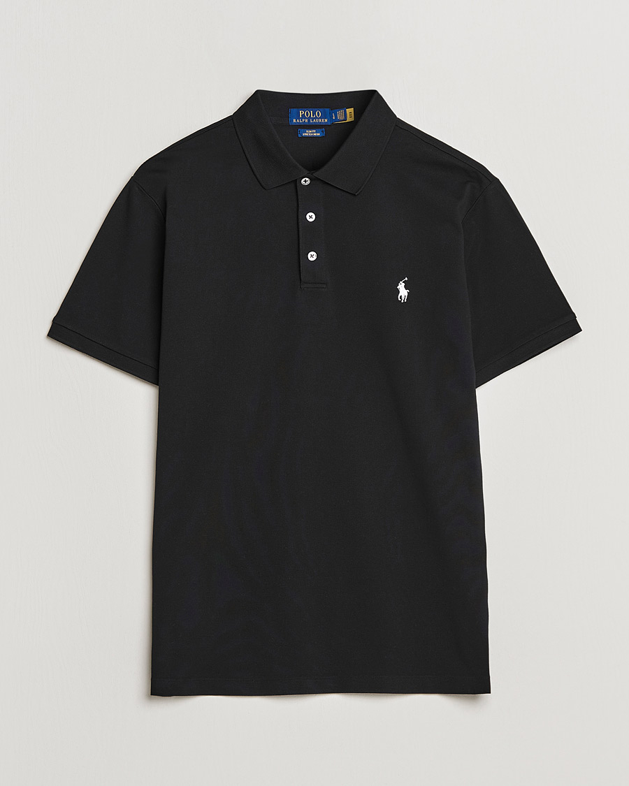 Herren | Poloshirt | Polo Ralph Lauren | Slim Fit Stretch Polo Black