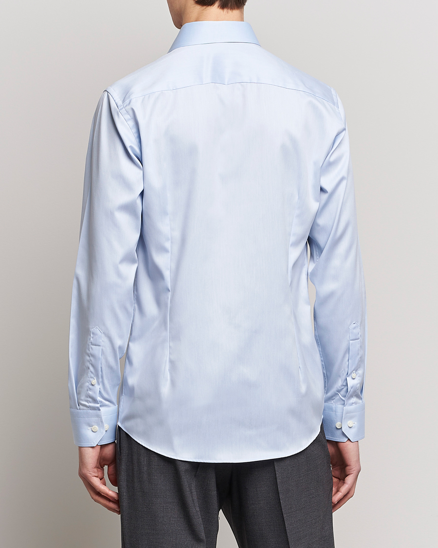 Herren | Hemden | Eton | Slim Fit Twill Cut Away Shirt Light Blue