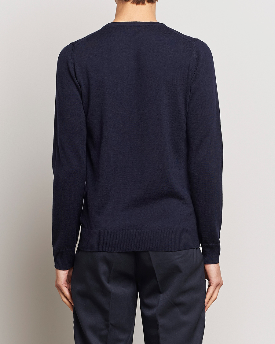 Herren | Pullover | J.Lindeberg | Lyle True Merino Crew Neck Pullover Navy