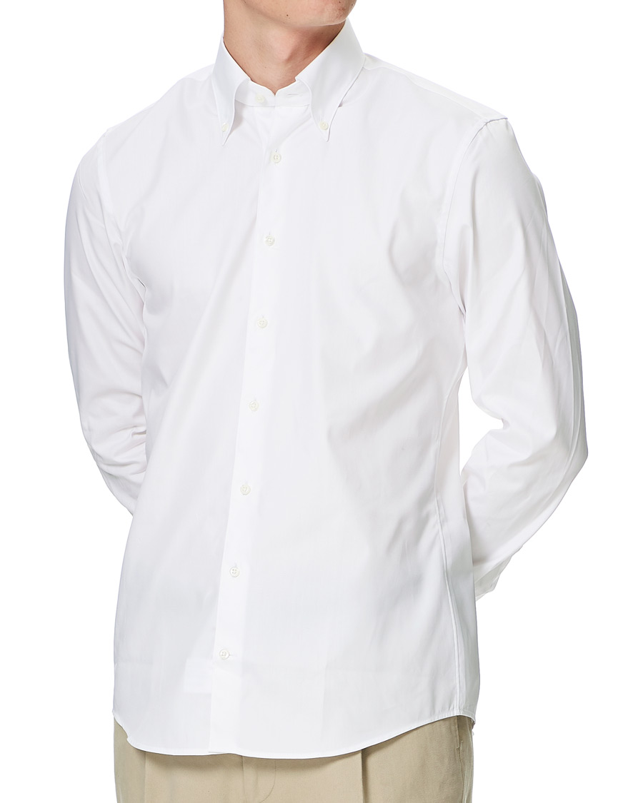 Herren | Hemden | Stenströms | Slimline Button Down Shirt White