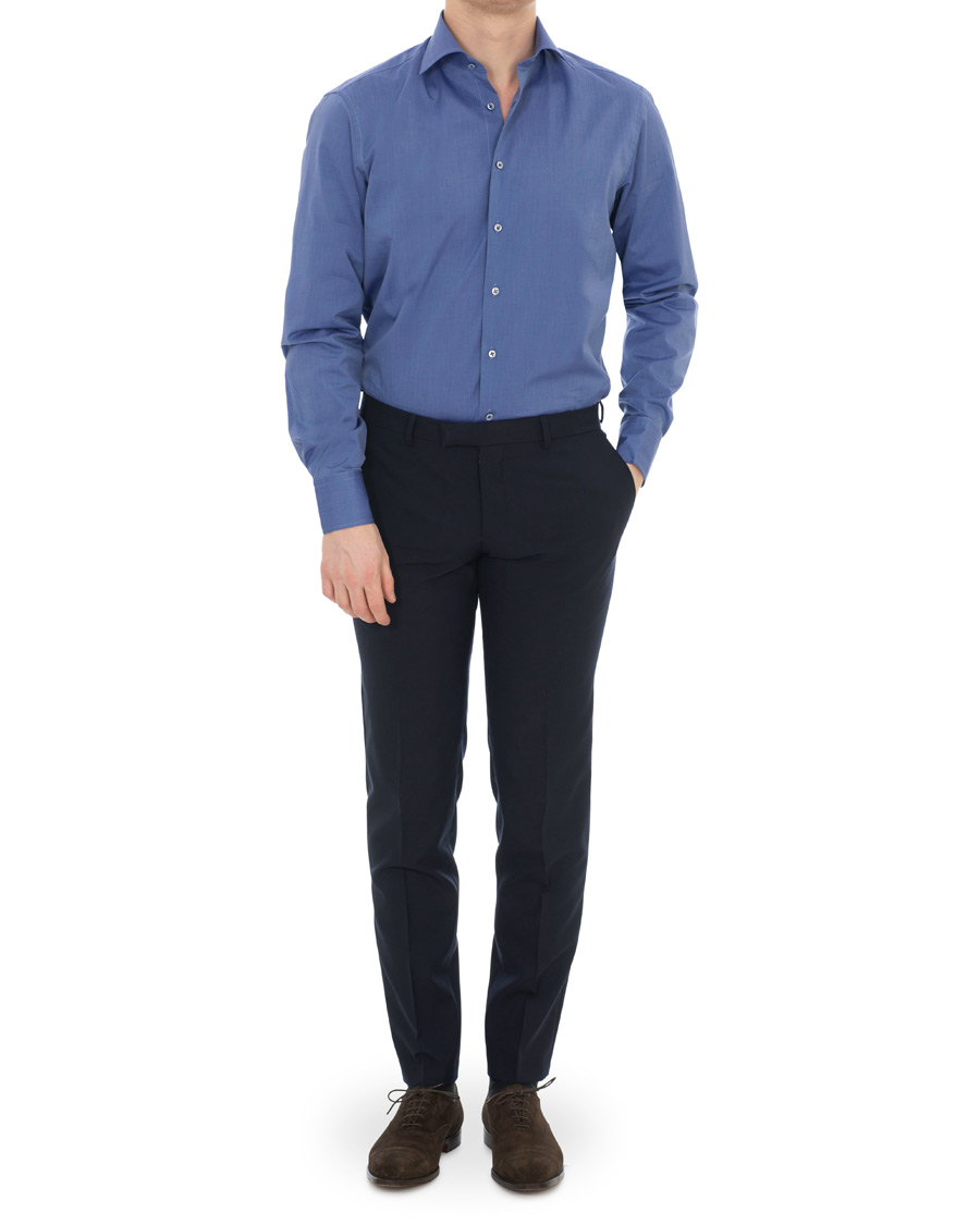 Herren | Hemden | Stenströms | Fitted Body Shirt Navy