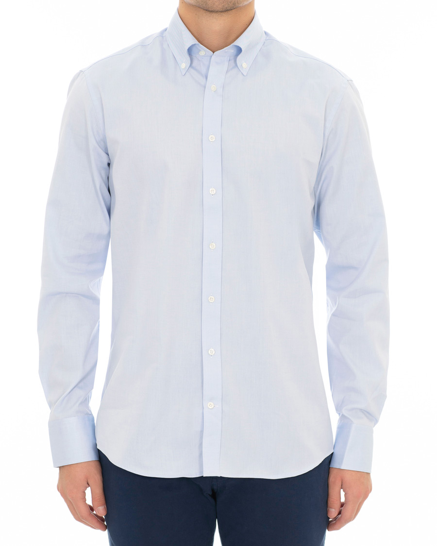 Herren | Hemden | Stenströms | Fitted Body Button Down Shirt Light Blue
