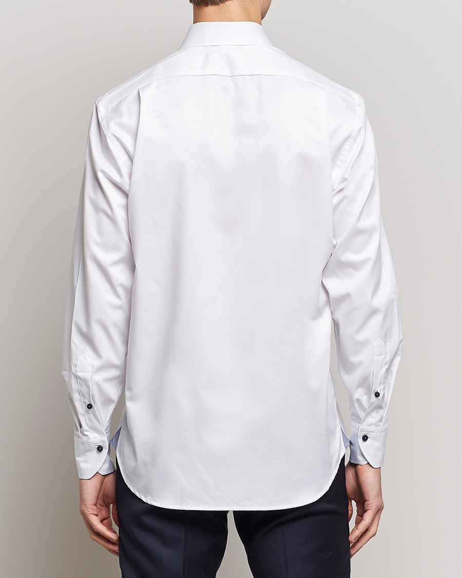Herren | Hemden | Stenströms | Fitted Body Contrast Shirt White