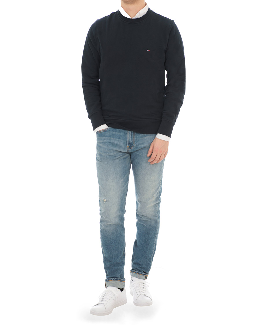 Herren | Pullover | Tommy Hilfiger | Cotton Crew Neck Sweatshirt Sky Captain