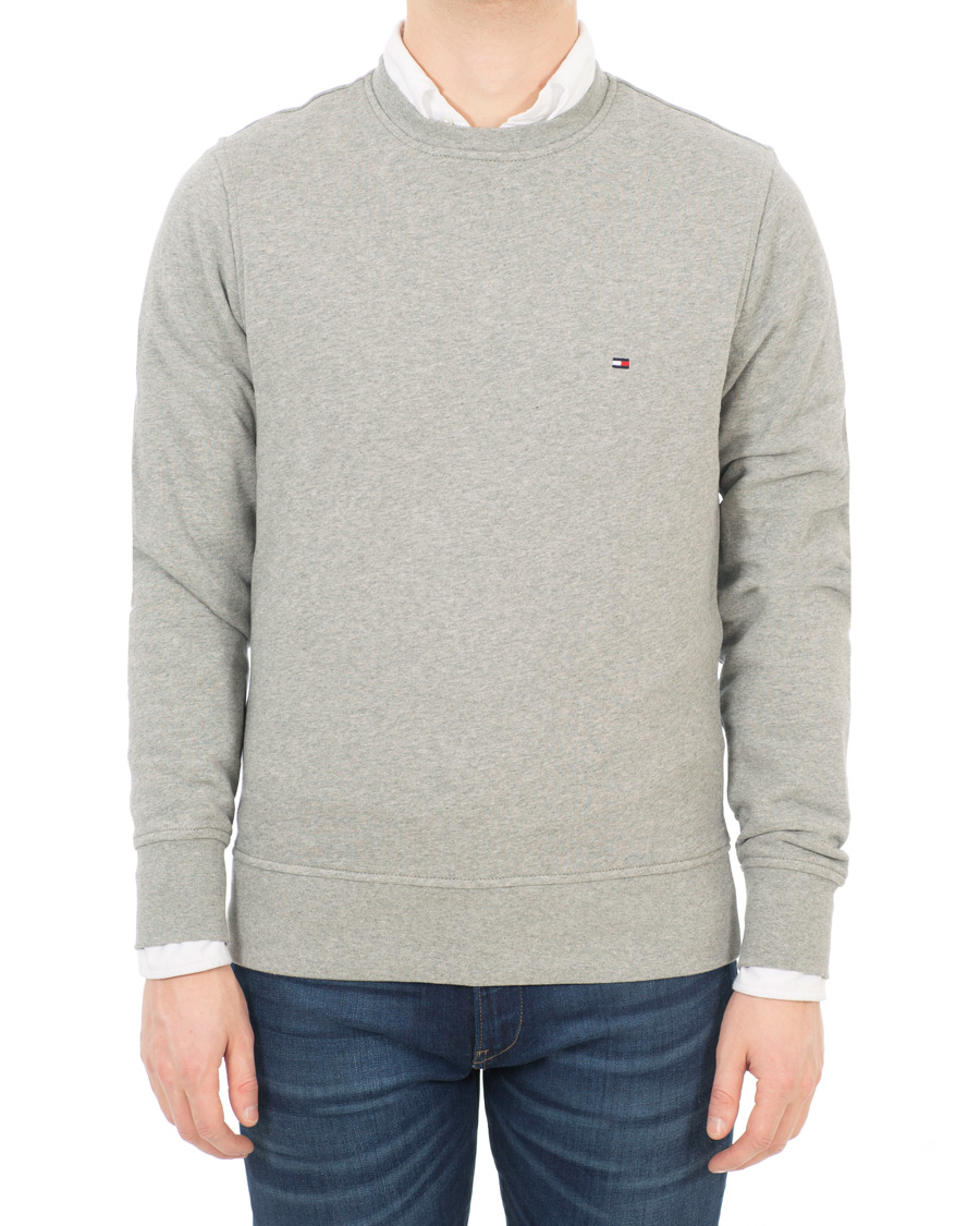Herren | Pullover | Tommy Hilfiger | Cotton Crew Neck Sweatshirt Cloud Heather