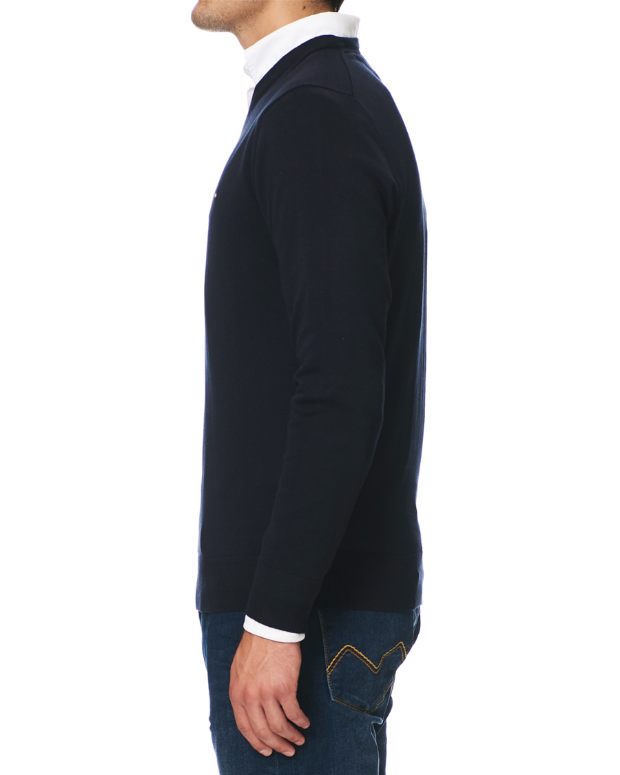 Herren | Pullover | Tommy Hilfiger | Cotton/Silk V-Neck Pullover Sky Captain