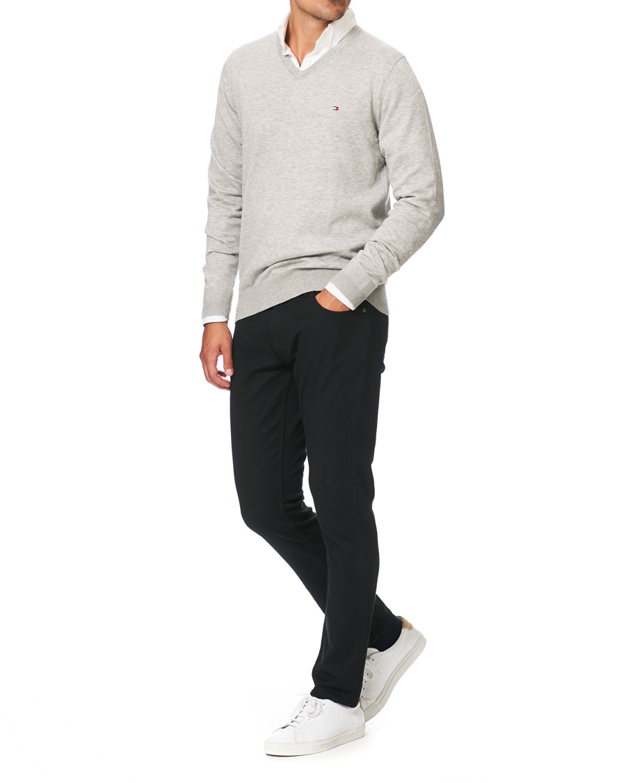 Herren | Pullover | Tommy Hilfiger | Cotton/Silk V-Neck Pullover Cloud Heather