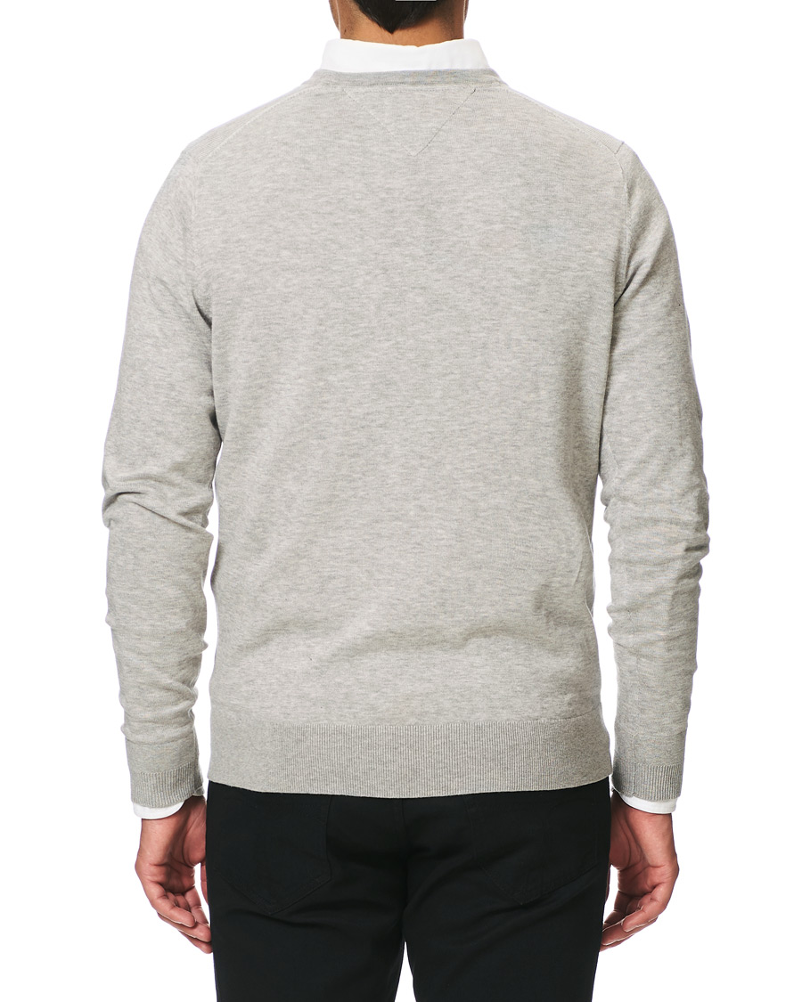 Herren | Pullover | Tommy Hilfiger | Cotton/Silk V-Neck Pullover Cloud Heather