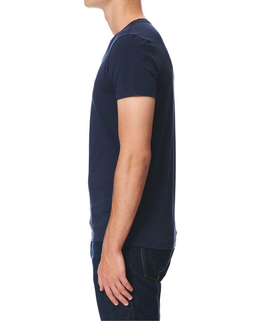 Herren | T-Shirts | Tommy Hilfiger | Slim Fit Stretch V-Neck Tee Navy Blazer