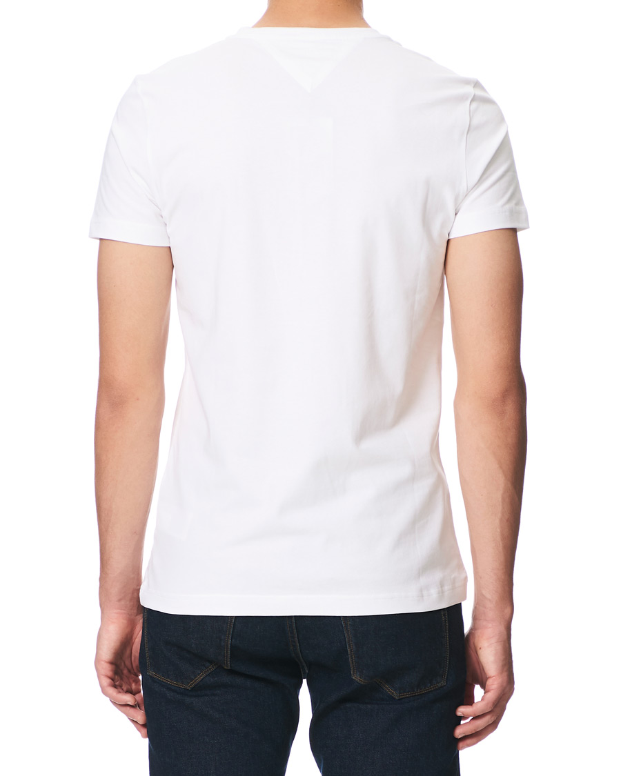 Herren | T-Shirts | Tommy Hilfiger | Slim Fit Stretch V-Neck Tee Bright White