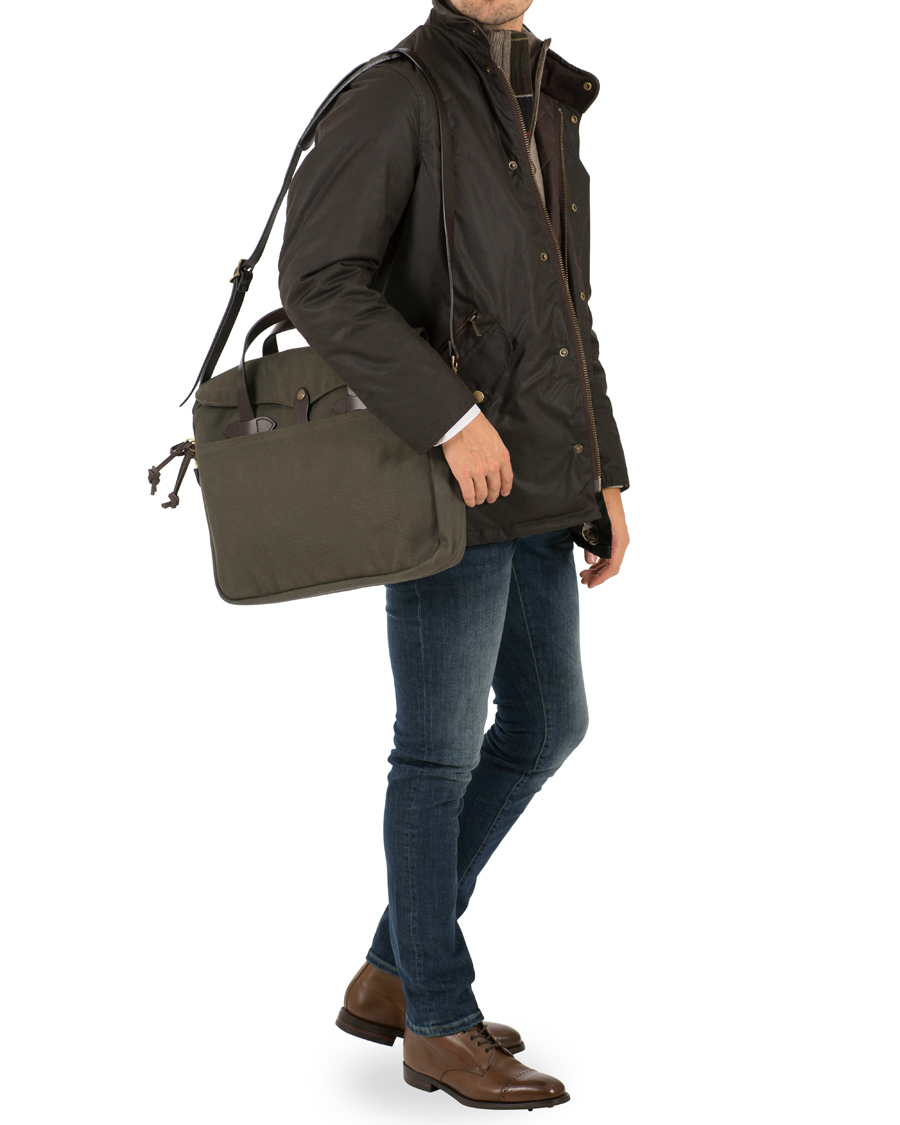 Herren | Filson Original Briefcase Otter Green Canvas | Filson | Original Briefcase Otter Green Canvas